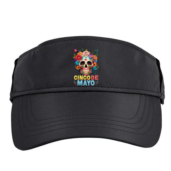 Funny Cinco De Mayo Mexican Skull Pepper Fiesta Adult Drive Performance Visor