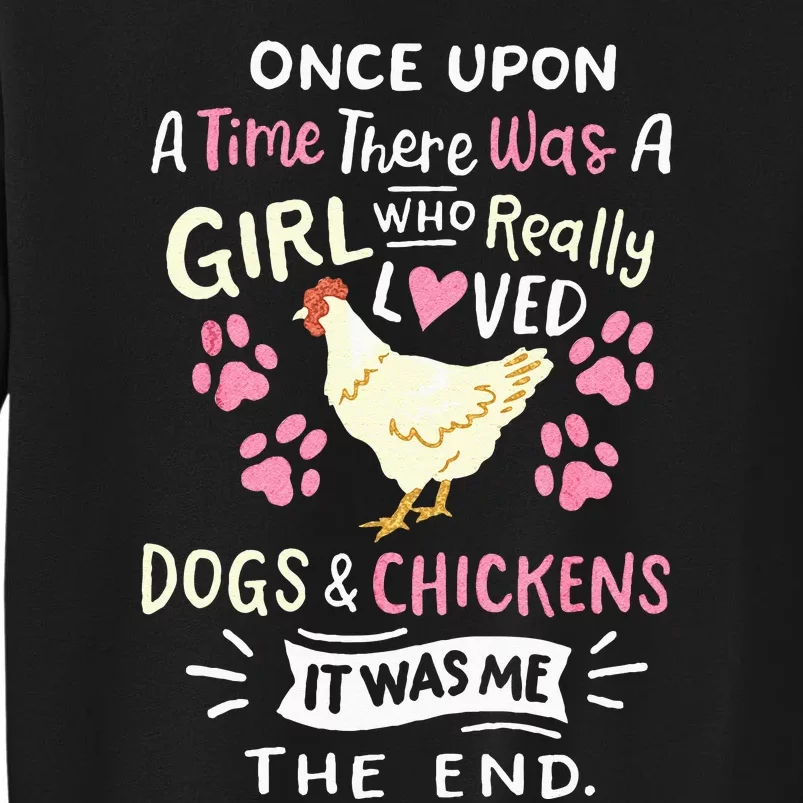 Funny Chicken Dog Lover For Women Girls Farmer Sweatshirt