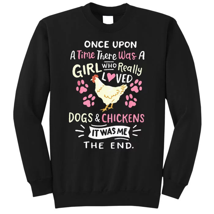 Funny Chicken Dog Lover For Women Girls Farmer Sweatshirt