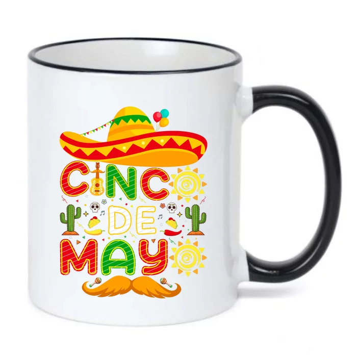 Festive Cinco De Mayo Celebration Graphic Black Color Changing Mug