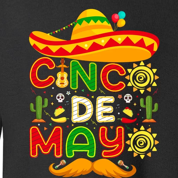 Festive Cinco De Mayo Celebration Graphic Toddler Sweatshirt