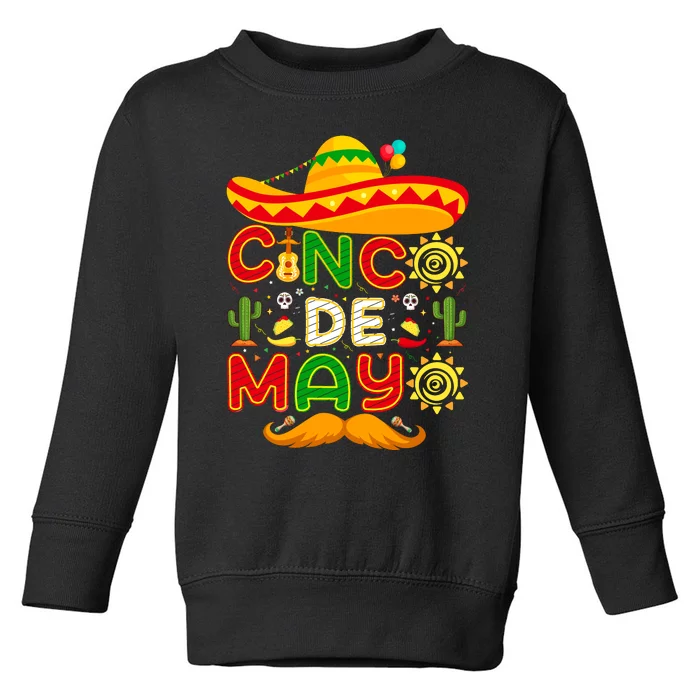 Festive Cinco De Mayo Celebration Graphic Toddler Sweatshirt