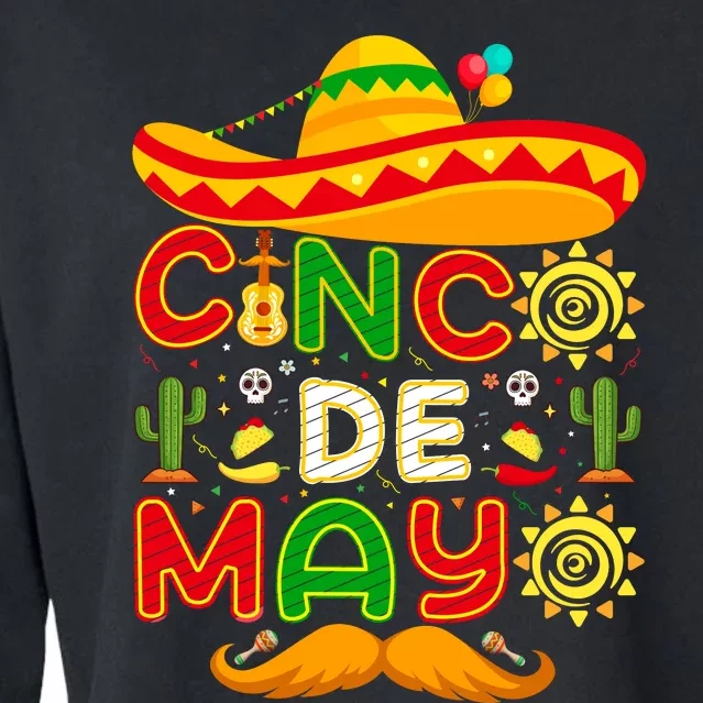 Festive Cinco De Mayo Celebration Graphic Cropped Pullover Crew