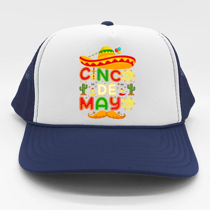 Festive Cinco De Mayo Celebration Graphic Trucker Hat