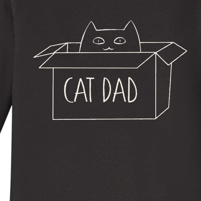 Funny Cat Dad Gift for Father's Day Baby Long Sleeve Bodysuit