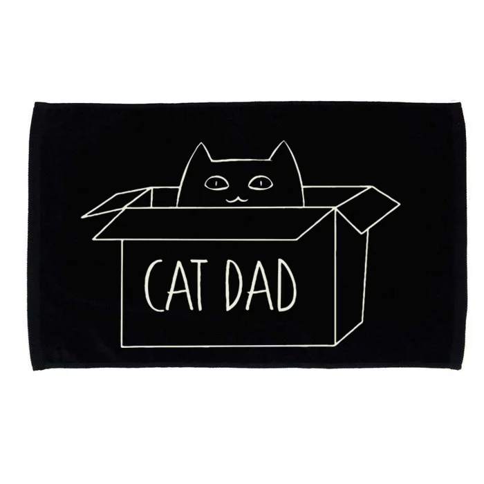 Funny Cat Dad Gift for Father's Day Microfiber Hand Towel