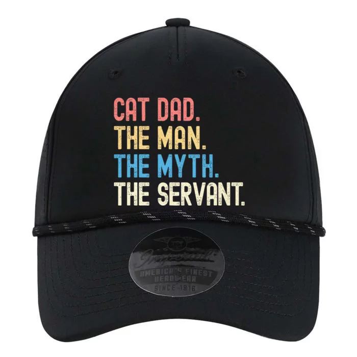 Funny Cat Dad Fathers Day Vintage Ever Cat Lover Daddy Retro Performance The Dyno Cap