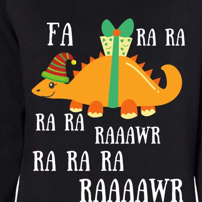 Funny Cute Dinosaur Fa Ra Ra Rawr Rawr Christmas Stegosaurus Meaningful Gift Womens California Wash Sweatshirt