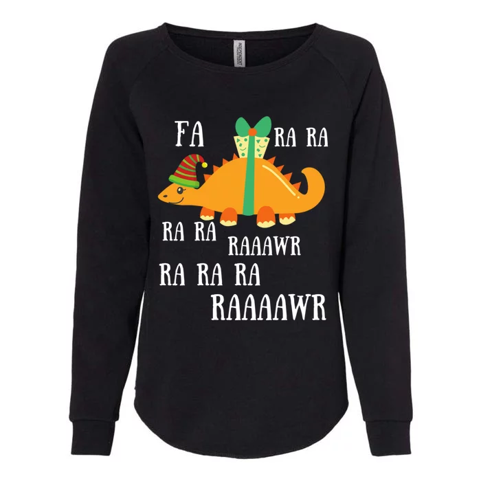 Funny Cute Dinosaur Fa Ra Ra Rawr Rawr Christmas Stegosaurus Meaningful Gift Womens California Wash Sweatshirt