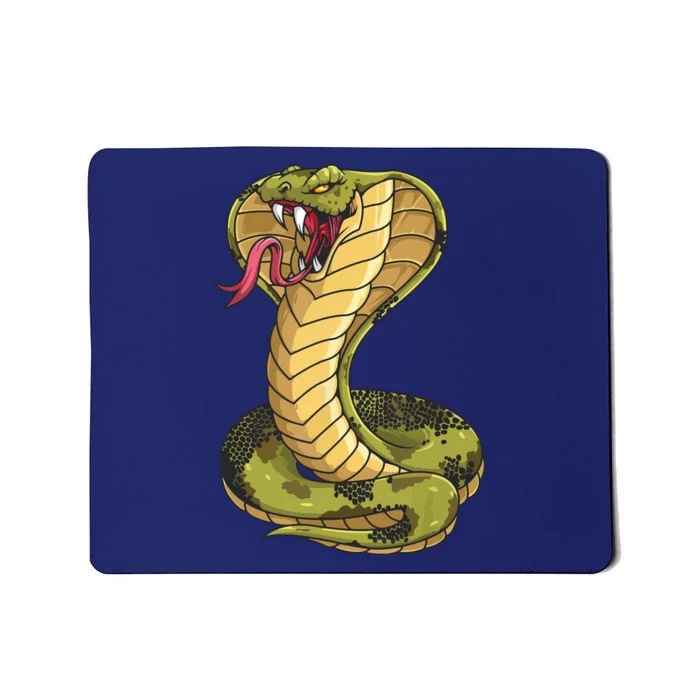 Funny Cobra Design For Men Women King Snake Cobra Lover Mousepad