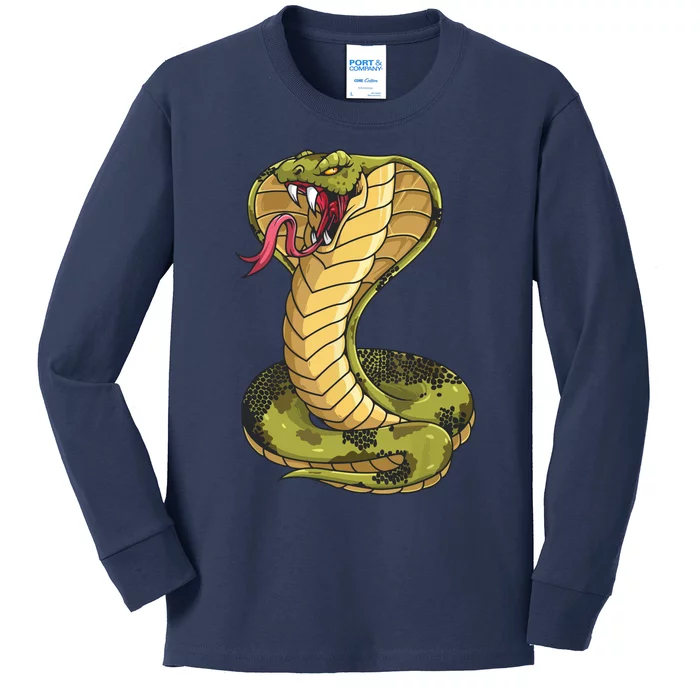 Funny Cobra Design For Men Women King Snake Cobra Lover Kids Long Sleeve Shirt