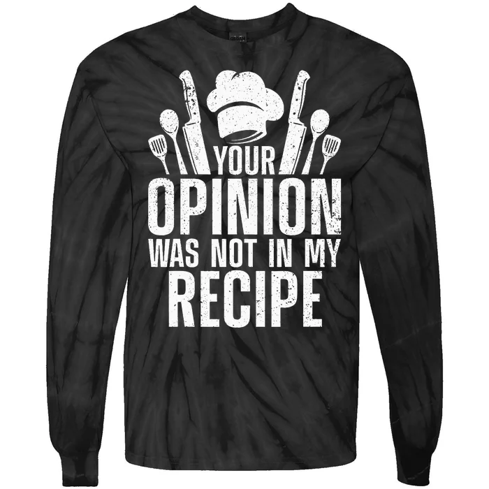 Funny Chef Design For Cooking Lover Culinary Cook Tie-Dye Long Sleeve Shirt