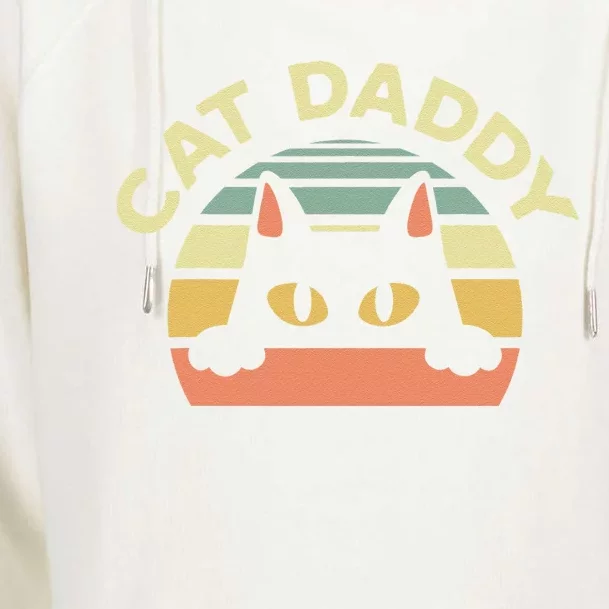 Funny Cat Daddy Cat Enthusiast Feline Lover Father Animal Womens Funnel Neck Pullover Hood