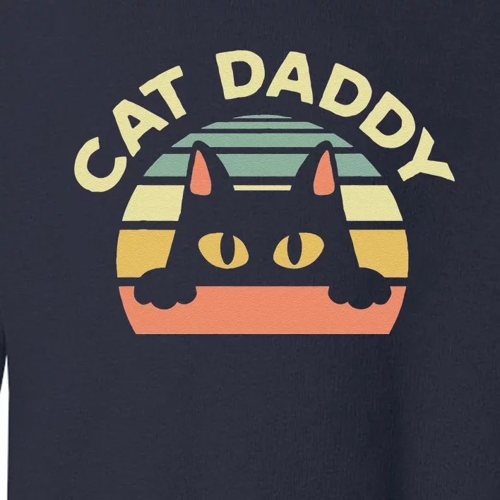 Funny Cat Daddy Cat Enthusiast Feline Lover Father Animal Toddler Sweatshirt