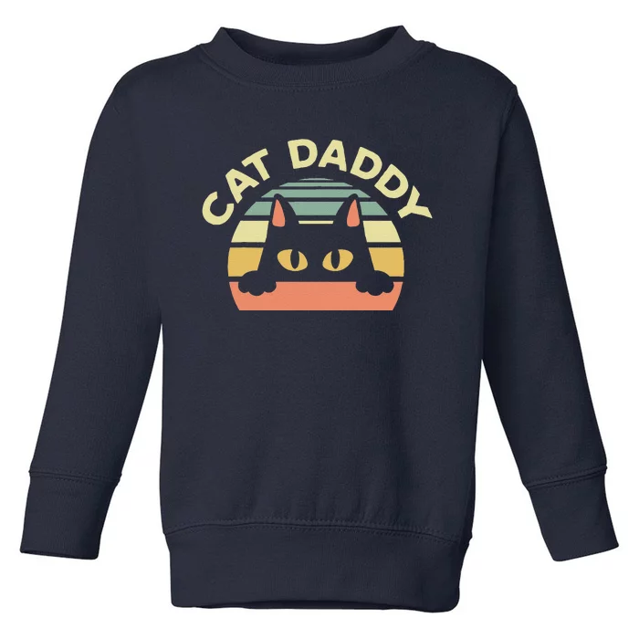 Funny Cat Daddy Cat Enthusiast Feline Lover Father Animal Toddler Sweatshirt