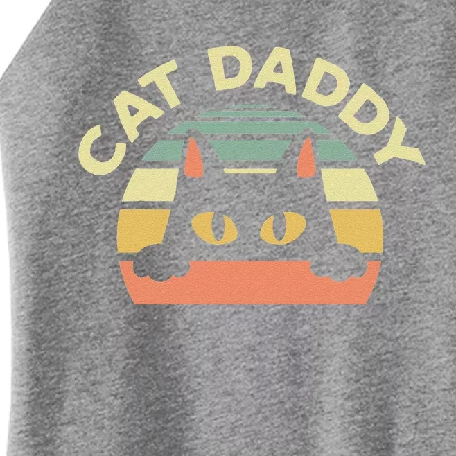 Funny Cat Daddy Cat Enthusiast Feline Lover Father Animal Women’s Perfect Tri Rocker Tank