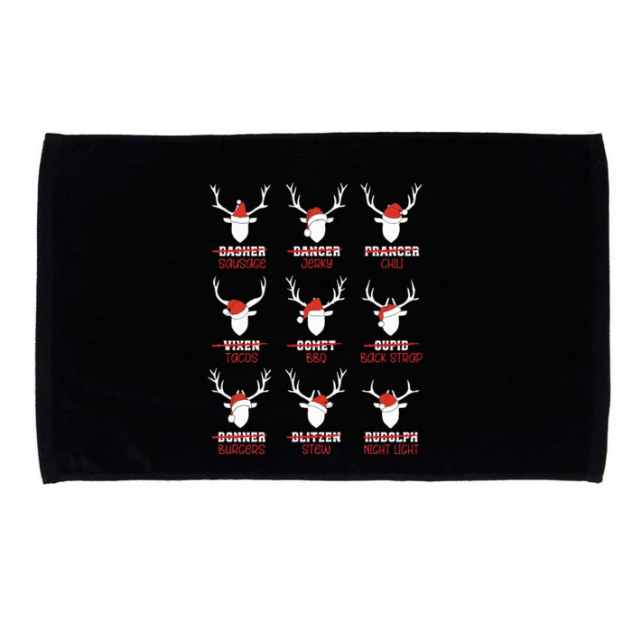 Funny Christmas Deer Hunters All of Santa's Reindeer Adults Microfiber Hand Towel