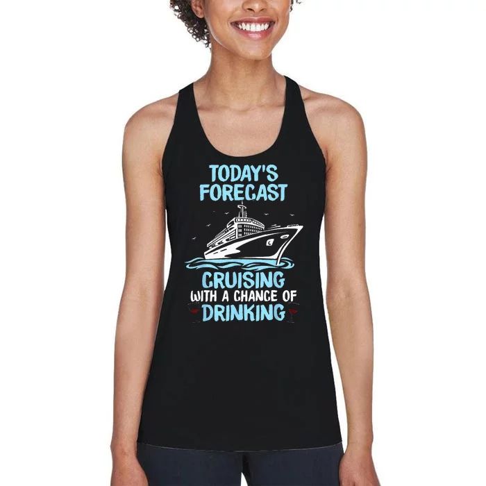 Funny Cruise Design For  Cruising Boat Trip Lovers Women's Racerback Tank