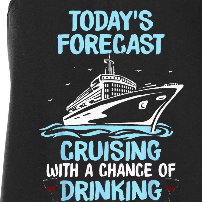 Funny Cruise Design For  Cruising Boat Trip Lovers Women's Racerback Tank