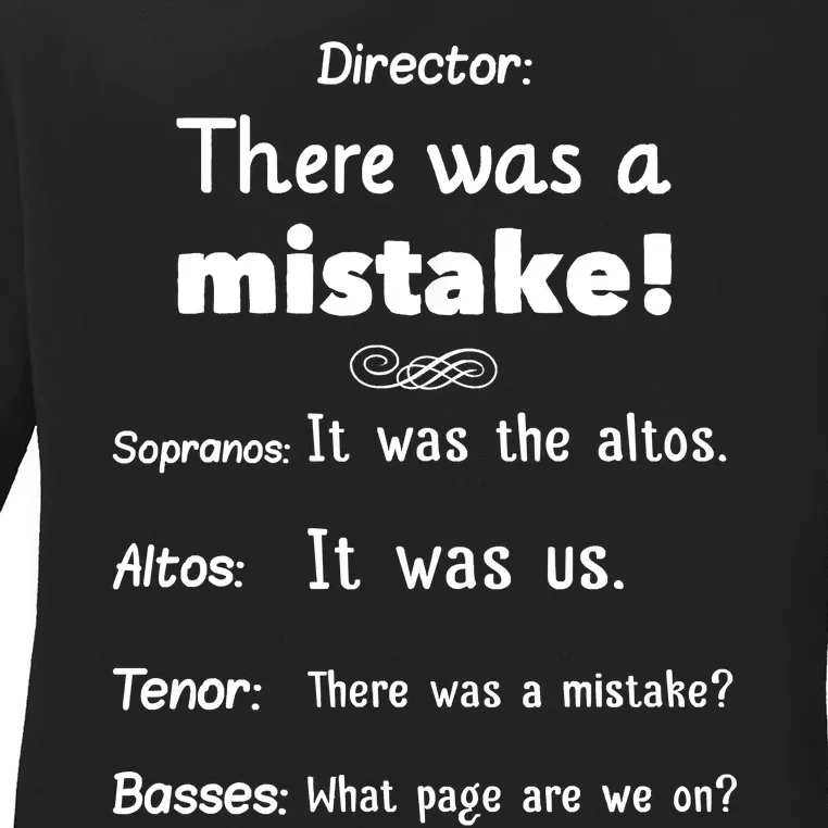 Funny Choir Director Soprano Alto Tenor Bass Ladies Long Sleeve Shirt