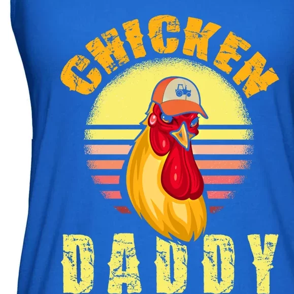 Funny Chicken Daddy Farmer King Of Farm Chicks Poultry Farm Meaningful Gift Ladies Essential Flowy Tank