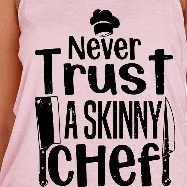 Funny Chef Design For Men Women Culinary Chef Cook Cooking Women's Knotted Racerback Tank