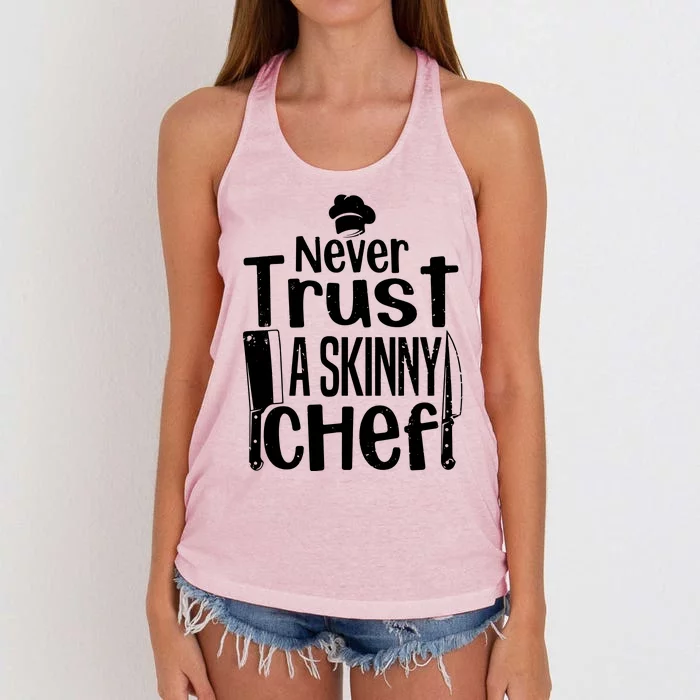 Funny Chef Design For Men Women Culinary Chef Cook Cooking Women's Knotted Racerback Tank