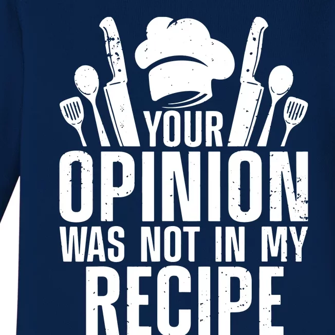 Funny Chef Design For Men Women Cooking Lover Culinary Cook Baby Long Sleeve Bodysuit