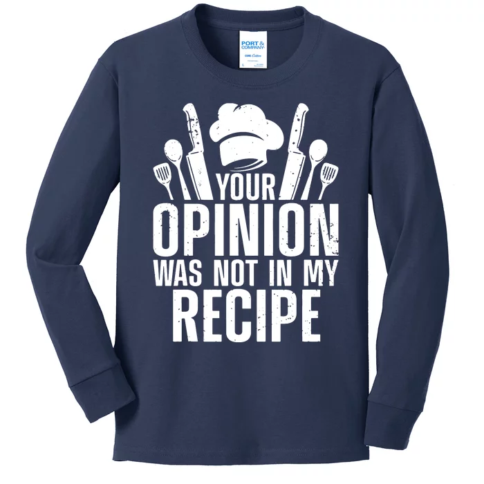 Funny Chef Design For Men Women Cooking Lover Culinary Cook Kids Long Sleeve Shirt