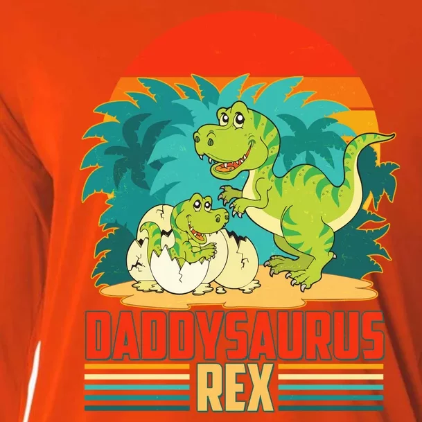 Funny Cute Daddysaurus Rex Cooling Performance Long Sleeve Crew