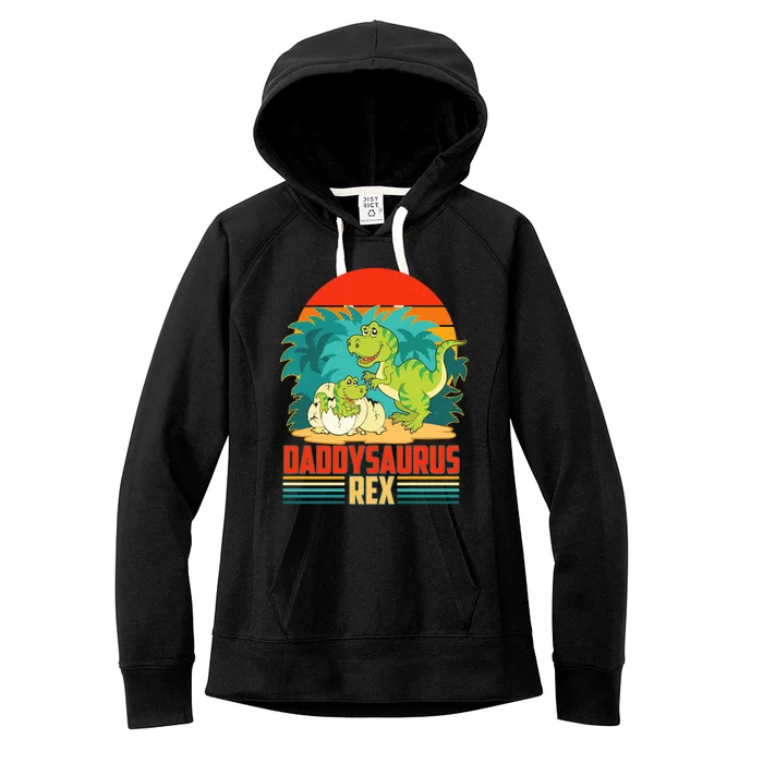 Funny Cute Daddysaurus Rex Women's Fleece Hoodie