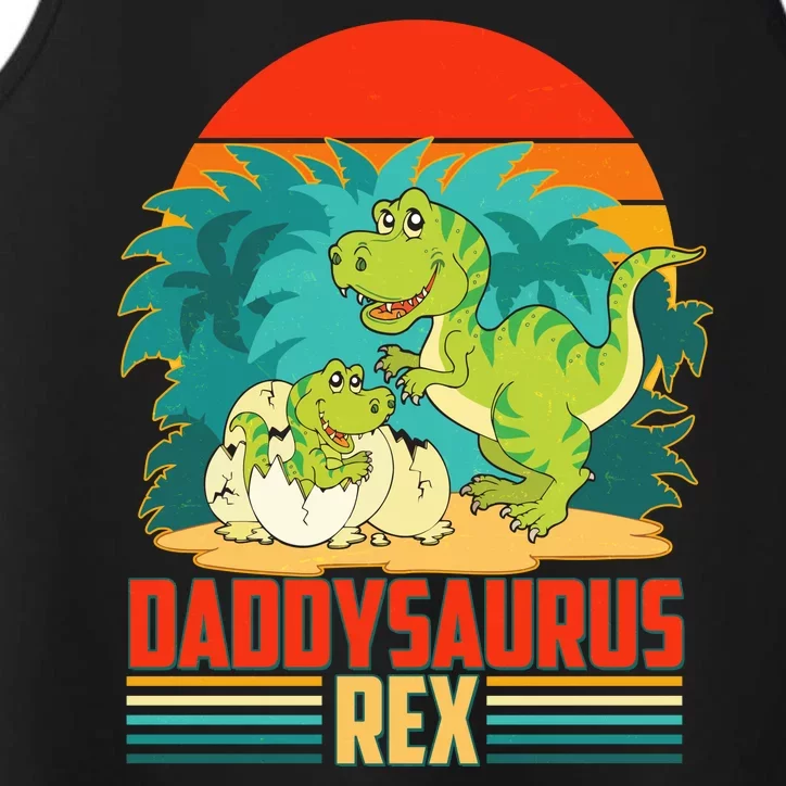 Funny Cute Daddysaurus Rex Performance Tank