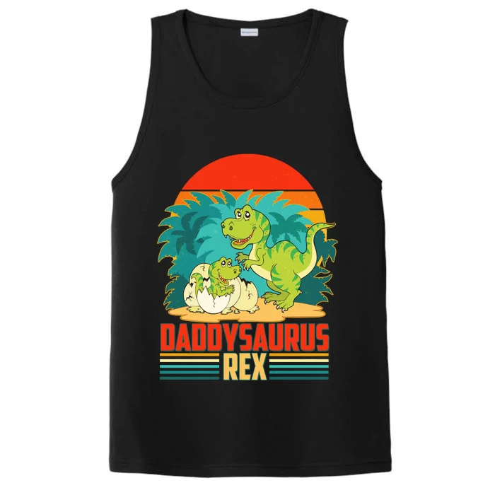 Funny Cute Daddysaurus Rex Performance Tank