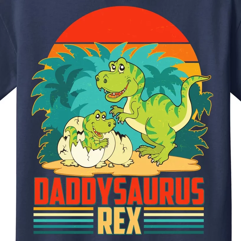 Funny Cute Daddysaurus Rex Kids T-Shirt