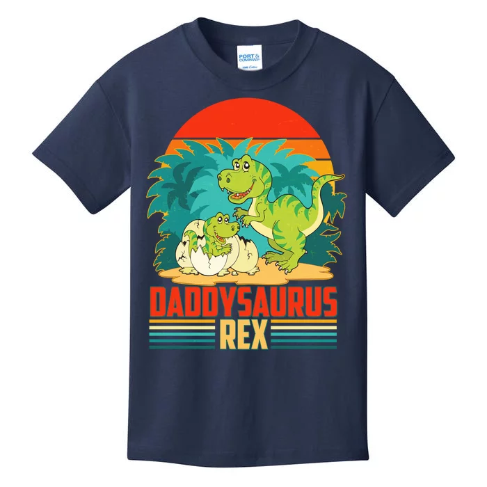 Funny Cute Daddysaurus Rex Kids T-Shirt