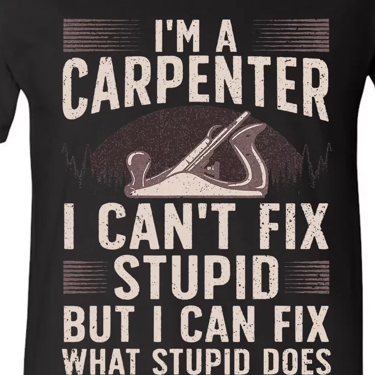 Funny Carpentry Design For Carpenter Woodworking V-Neck T-Shirt