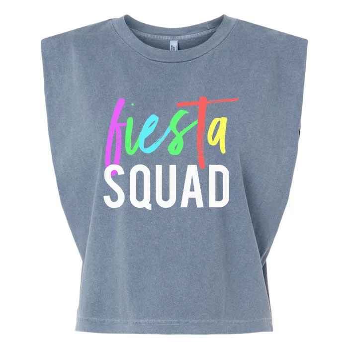 Funny Cinco De Mayo Fiesta Squad Design For Parties Garment-Dyed Women's Muscle Tee