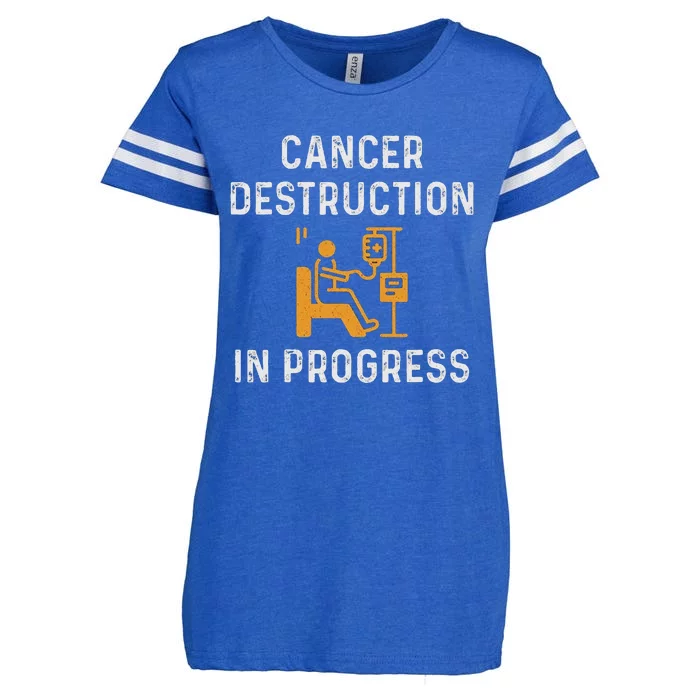 Fighting Cancer Destruction In Progress Enza Ladies Jersey Football T-Shirt