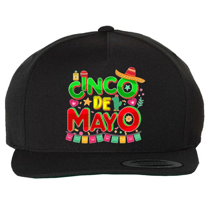 Festive Cinco De Mayo Wool Snapback Cap