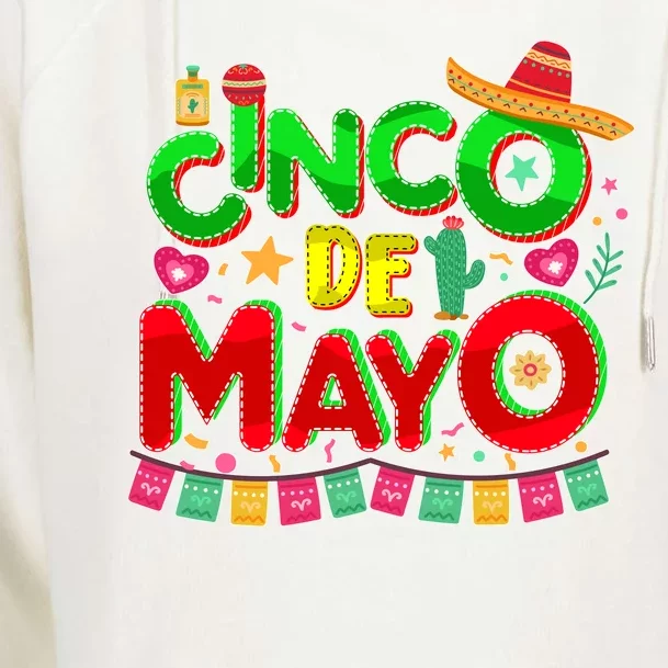 Festive Cinco De Mayo Womens Funnel Neck Pullover Hood