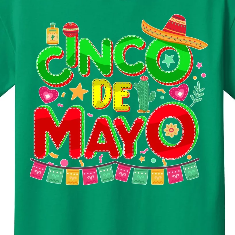 Festive Cinco De Mayo Kids T-Shirt