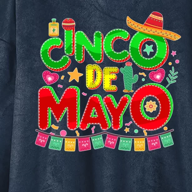 Festive Cinco De Mayo Hooded Wearable Blanket