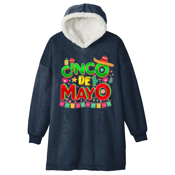 Festive Cinco De Mayo Hooded Wearable Blanket