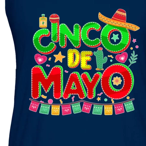 Festive Cinco De Mayo Ladies Essential Flowy Tank