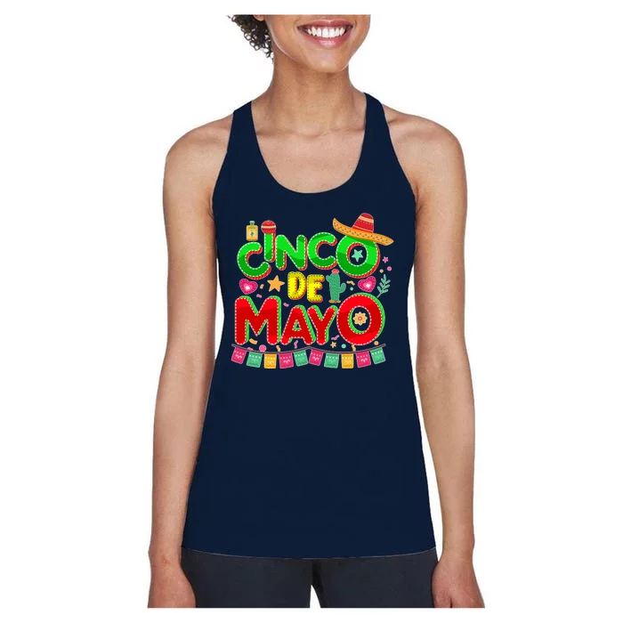 Festive Cinco De Mayo Women's Racerback Tank