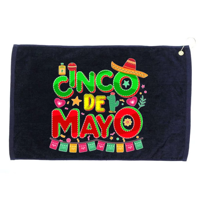 Festive Cinco De Mayo Grommeted Golf Towel