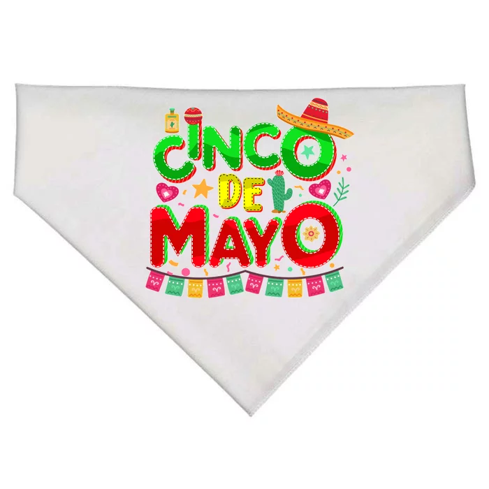 Festive Cinco De Mayo USA-Made Doggie Bandana