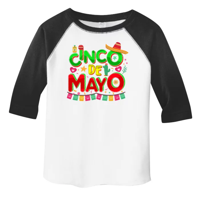 Festive Cinco De Mayo Toddler Fine Jersey T-Shirt