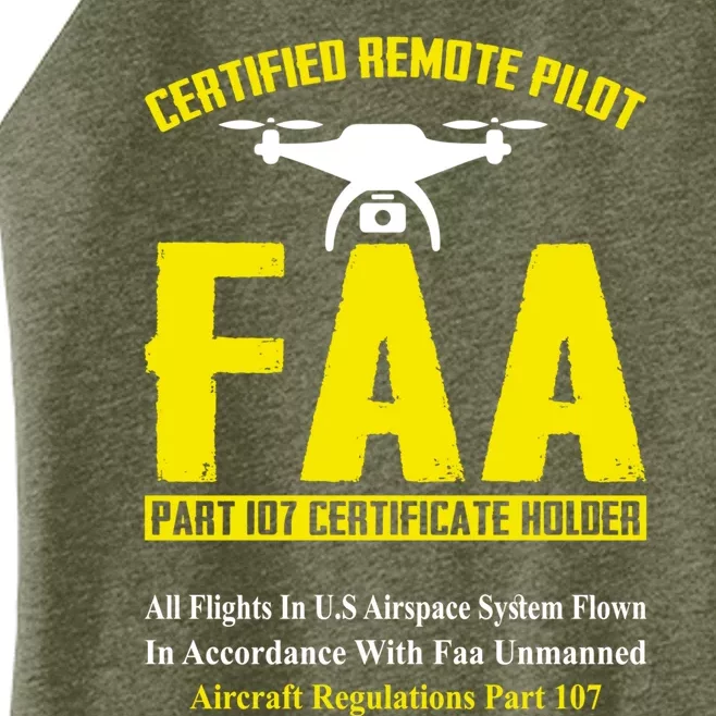 Faa Certified Drone Pilot Funny Remote Pilots Drone Life Great Gift Women’s Perfect Tri Rocker Tank