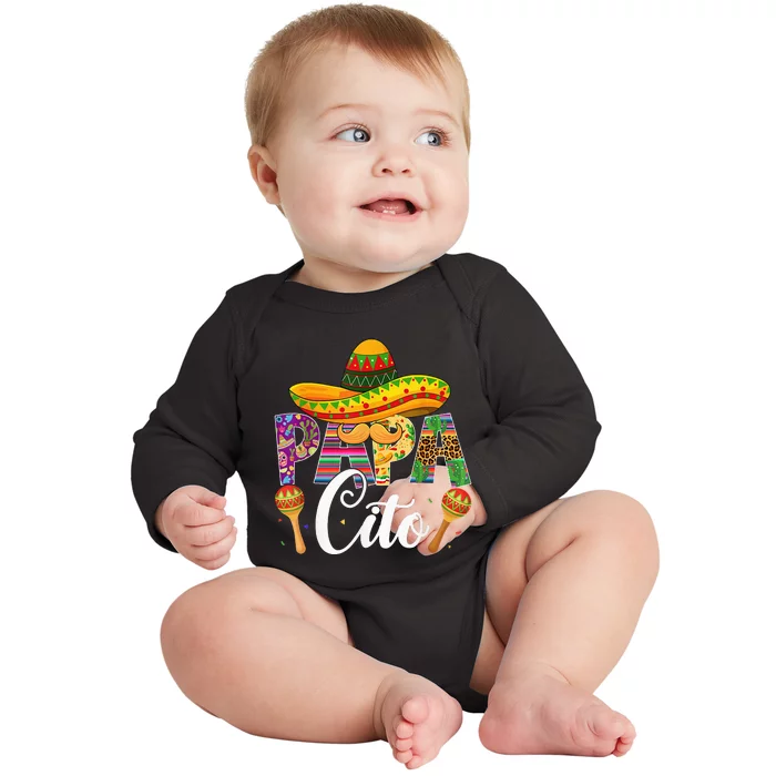 Funny Cinco De Mayo Papacito Festival Leopard Lover Classic Baby Long Sleeve Bodysuit